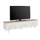 Έπιπλο τηλεόρασης Bono  χρώμα λευκό - sepet oak 150x32,3x42,1εκ.