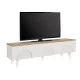 Έπιπλο τηλεόρασης Bono  χρώμα λευκό - sepet oak 150x32,3x42,1εκ.