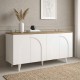 Μπουφές Bono  χρώμα λευκό - sepet oak 150x45x74,6εκ.