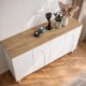 Μπουφές Bono  χρώμα λευκό - sepet oak 150x45x74,6εκ.