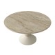 Τραπεζάκι σαλονιού Lepper  χρώμα travertine - sandstone Ø75x39,8εκ.