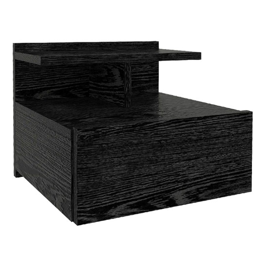 Κομοδίνο επιτοίχιο Mislina  χρώμα sencron black 40x33,2x32εκ.