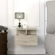 Κομοδίνο επιτοίχιο Mislina  χρώμα travertine 40x33,2x32εκ.