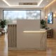 Γραφείο υποδοχής - reception Dayana  με LED χρώμα travertine - sandstone 150x85,2x120εκ.