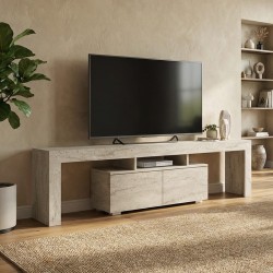 Έπιπλο τηλεόρασης Woodra  χρώμα travertine 180x31,3x50,2εκ.