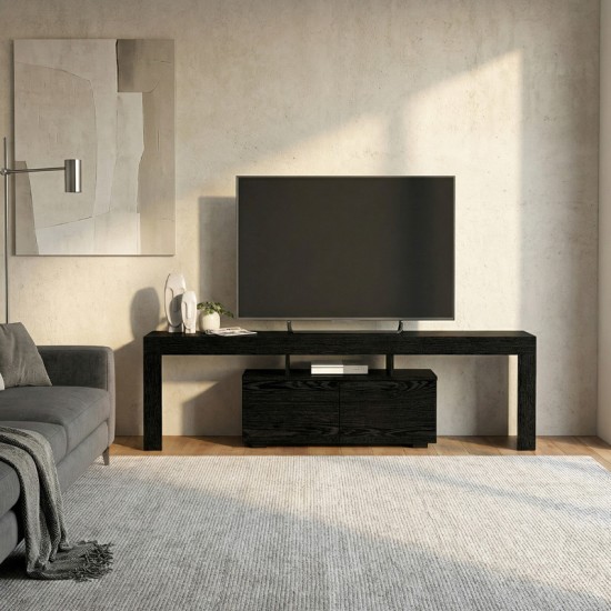 Έπιπλο τηλεόρασης Woodra  χρώμα sencron black 180x31,3x50,2εκ.