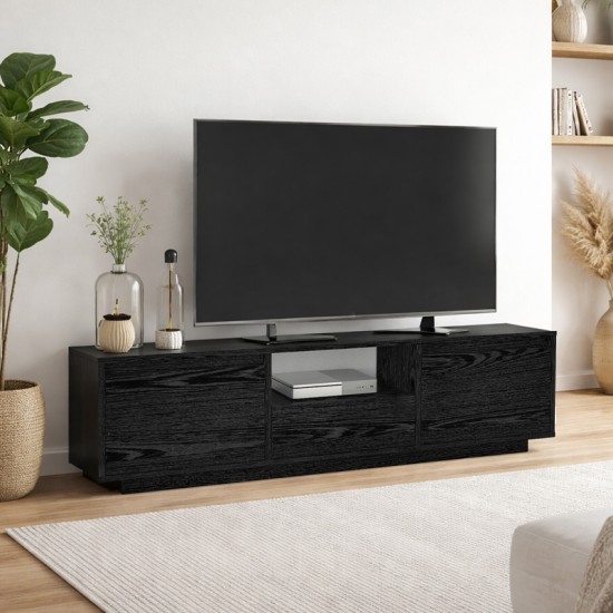 Έπιπλο τηλεόρασης Lumbera  χρώμα sencron black 160x29,5x42εκ.