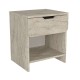 Κομοδίνο Mida  χρώμα travertine 45x40x52εκ.