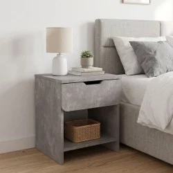 Κομοδίνο Mida  χρώμα γκρι σκυροδέματος 45x40x52εκ.
