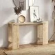 Κονσόλα Mendoza  χρώμα sapphire oak - travertine 130,8x35x76,8εκ.