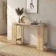 Κονσόλα Mendoza  χρώμα sapphire oak - travertine 130,8x35x76,8εκ.