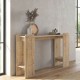 Κονσόλα Mendoza  χρώμα sapphire oak - travertine 130,8x35x76,8εκ.