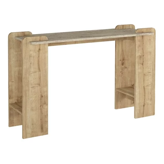 Κονσόλα Mendoza  χρώμα sapphire oak - travertine 130,8x35x76,8εκ.