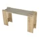 Κονσόλα Mendoza  χρώμα sapphire oak - travertine 130,8x35x76,8εκ.