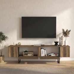 Έπιπλο τηλεόρασης Orontes  χρώμα καρυδί 180x29,6x50εκ.