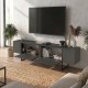 Έπιπλο τηλεόρασης Orontes  χρώμα ανθρακί 180x29,6x50εκ.