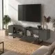 Έπιπλο τηλεόρασης Orontes  χρώμα ανθρακί 180x29,6x50εκ.