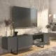 Έπιπλο τηλεόρασης Orontes  χρώμα ανθρακί 180x29,6x50εκ.