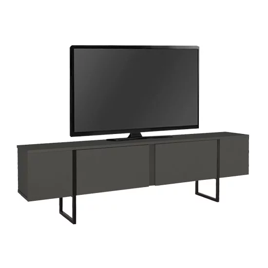 Έπιπλο τηλεόρασης Orontes  χρώμα ανθρακί 180x29,6x50εκ.