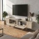 Έπιπλο τηλεόρασης Orontes  χρώμα travertine - χρυσό 180x29,6x50εκ.
