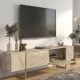 Έπιπλο τηλεόρασης Orontes  χρώμα travertine - χρυσό 180x29,6x50εκ.