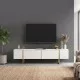 Έπιπλο τηλεόρασης Orontes  χρώμα λευκό - χρυσό 180x29,6x50εκ.