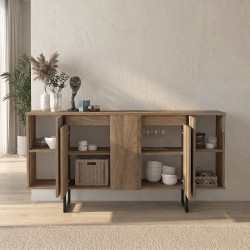 Μπουφές Orontes  χρώμα καρυδί 160x35,2x80εκ.