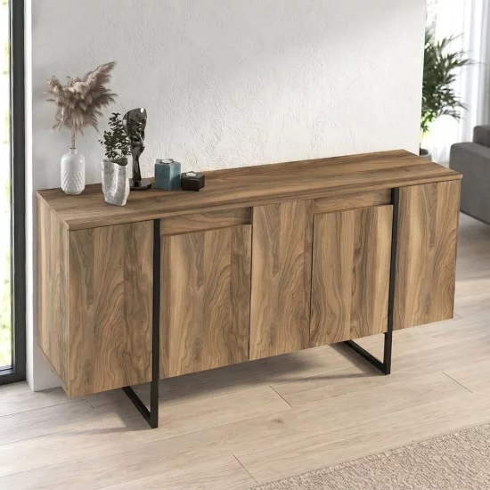 Μπουφές Orontes  χρώμα καρυδί 160x35,2x80εκ.