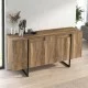 Μπουφές Orontes  χρώμα καρυδί 160x35,2x80εκ.