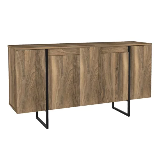 Μπουφές Orontes  χρώμα καρυδί 160x35,2x80εκ.