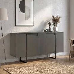 Μπουφές Orontes  χρώμα ανθρακί 160x35,2x80εκ.