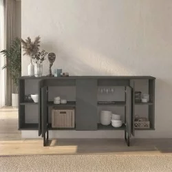 Μπουφές Orontes  χρώμα ανθρακί 160x35,2x80εκ.