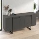 Μπουφές Orontes  χρώμα ανθρακί 160x35,2x80εκ.