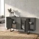Μπουφές Orontes  χρώμα ανθρακί 160x35,2x80εκ.
