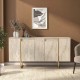 Μπουφές Orontes  χρώμα travertine - χρυσό 160x35,2x80εκ.