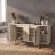 Μπουφές Orontes  χρώμα travertine - χρυσό 160x35,2x80εκ.