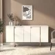 Μπουφές Orontes  χρώμα λευκό - χρυσό 160x35,2x80εκ.