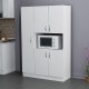 Ντουλάπι κουζίνας Merano Megapap από μελαμίνη χρώμα λευκό 90x32x150εκ. - 0213508