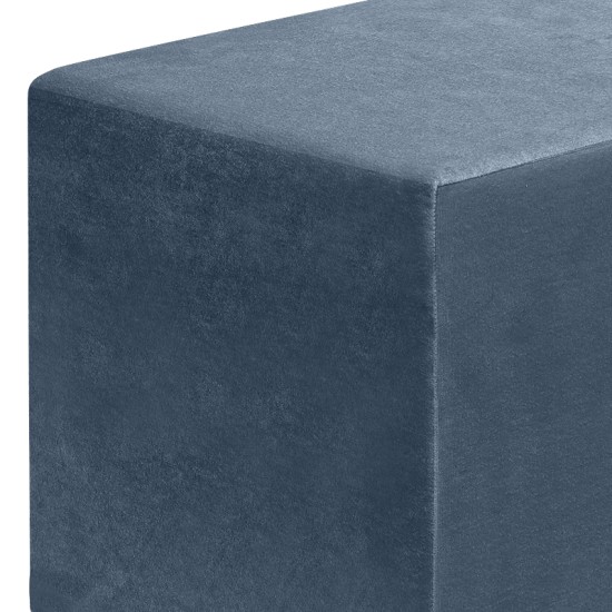 Σκαμπώ April βελούδινο χρώμα ανθρακί 40x40x40εκ. Σκαμπώ April βελούδινο χρώμα ανθρακί 40x40x40εκ.