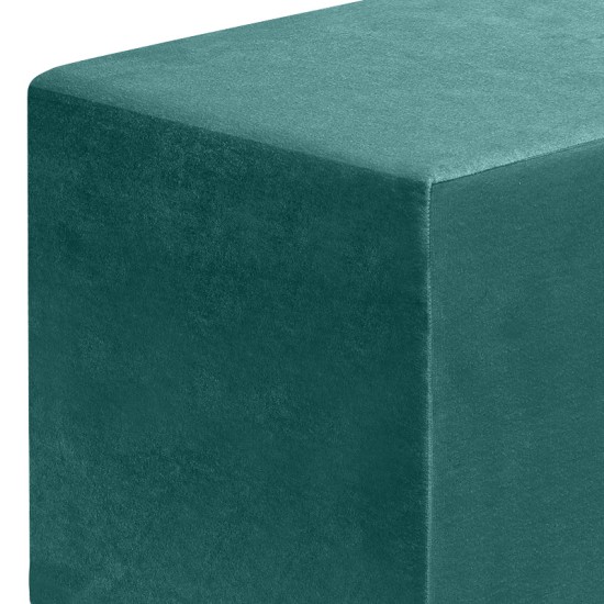 Σκαμπώ April βελούδινο χρώμα κυπαρρισί 40x40x40εκ. Σκαμπώ April βελούδινο χρώμα κυπαρρισί 40x40x40εκ.