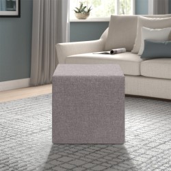 Σκαμπώ Linda  υφασμάτινο χρώμα καφέ 40x40x40εκ. Σκαμπώ Linda  υφασμάτινο χρώμα καφέ 40x40x40εκ.