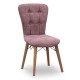 Καρέκλα τραπεζαρίας Palmira Megapap υφασμάτινη χρώμα σάπιο μήλο - καρυδί πόδι 47x44x88εκ. - 0230215