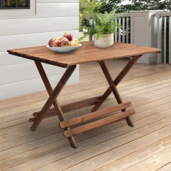 Τραπέζι πτυσσόμενο Queen  από ξύλο οξιάς σε χρώμα καρυδί εμποτισμού 120x80x75εκ.