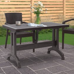 Τραπέζι πολυπροπυλενίου Callan  χρώμα καφέ 120x70x73εκ. Τραπέζι πολυπροπυλενίου Callan  χρώμα καφέ 120x70x73εκ.