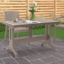 Τραπέζι πολυπροπυλενίου Callan  χρώμα cappuccino 120x70x73εκ. Τραπέζι πολυπροπυλενίου Callan  χρώμα cappuccino 120x70x73εκ.