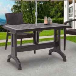 Τραπέζι πολυπροπυλενίου Callan  χρώμα καφέ 140x80x73εκ. Τραπέζι πολυπροπυλενίου Callan  χρώμα καφέ 140x80x73εκ.