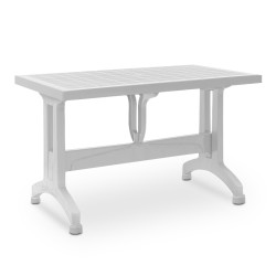 Τραπέζι πολυπροπυλενίου Callan  χρώμα λευκό 140x80x73εκ.