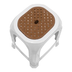 Σκαμπώ πολυπροπυλενίου στοιβαζόμενο Desia  χρώμα λευκό 35x35x45εκ.