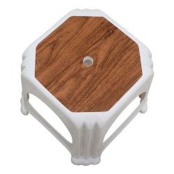 Σκαμπώ πολυπροπυλενίου στοιβαζόμενο Desia  χρώμα λευκό 35x35x32εκ.