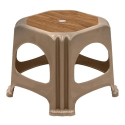 Σκαμπώ πολυπροπυλενίου στοιβαζόμενο Desia  χρώμα μπεζ 35x35x32εκ.